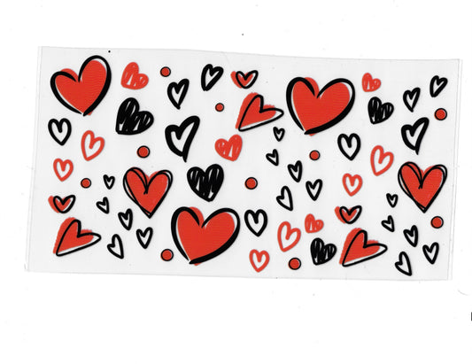 Red and Black Hearts - #503