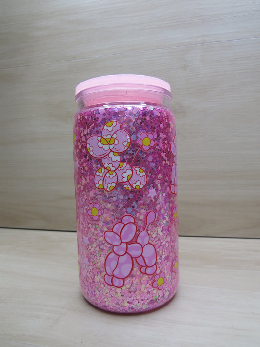 Pink Glitter Balloon Dog